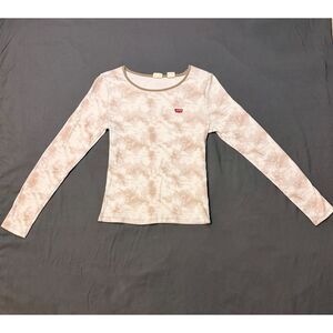 Levis Rib-Knit Honey Long Sleeve Logo Tee 'Tie Dye' Size Small